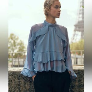 Zara ruffle blouse